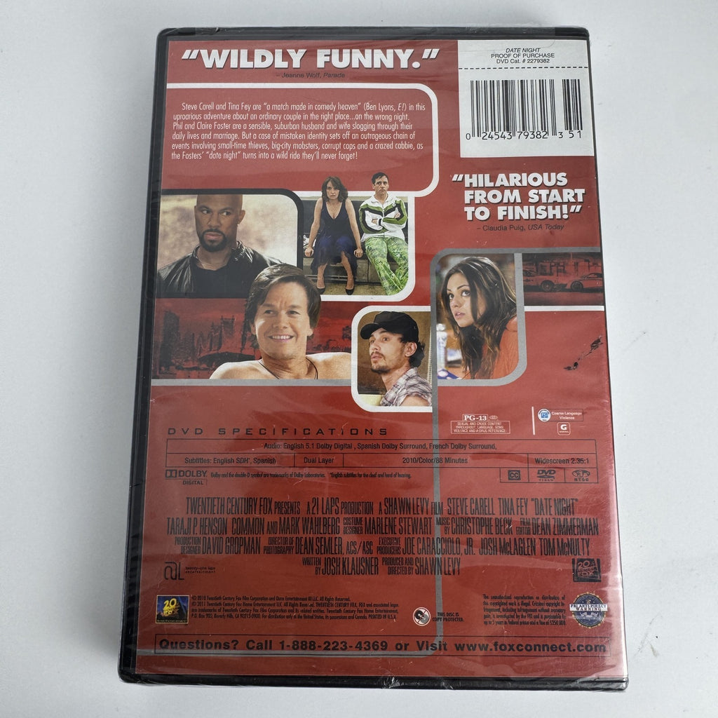 Set of 4 brand new factory-sealed DVDs including Date Night, Cold Blooded, Criminal Desire, and Dark Age England.