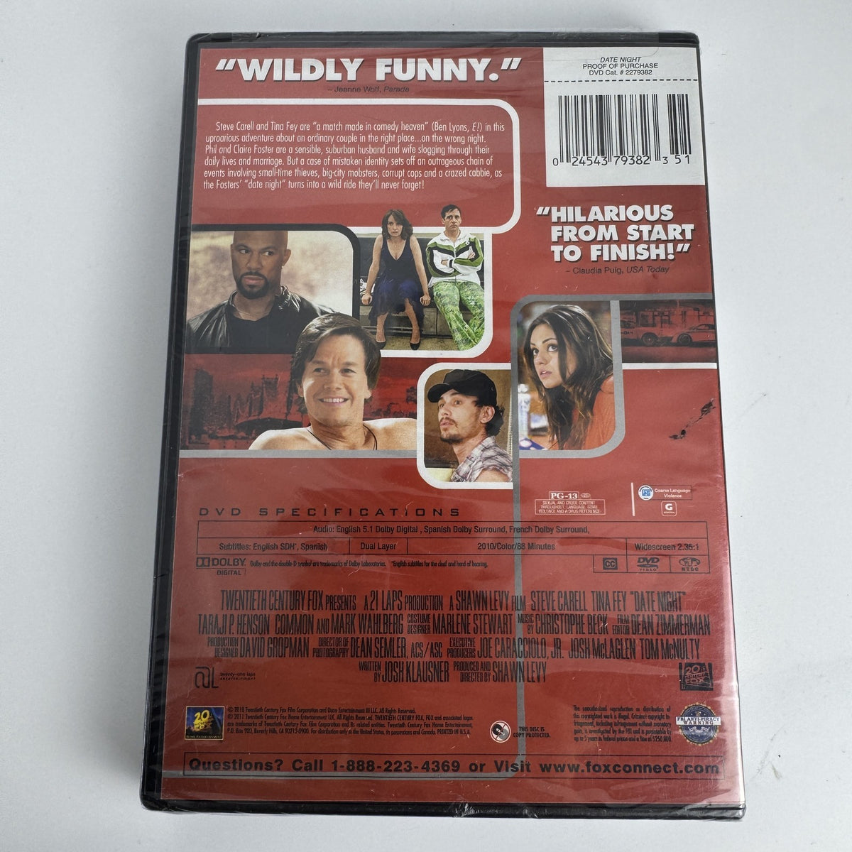 Set of 4 brand new factory-sealed DVDs including Date Night, Cold Blooded, Criminal Desire, and Dark Age England.