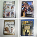 Lot of 4 brand new factory-sealed media titles including three DVDs and one Blu-ray disc in shrink wrap.