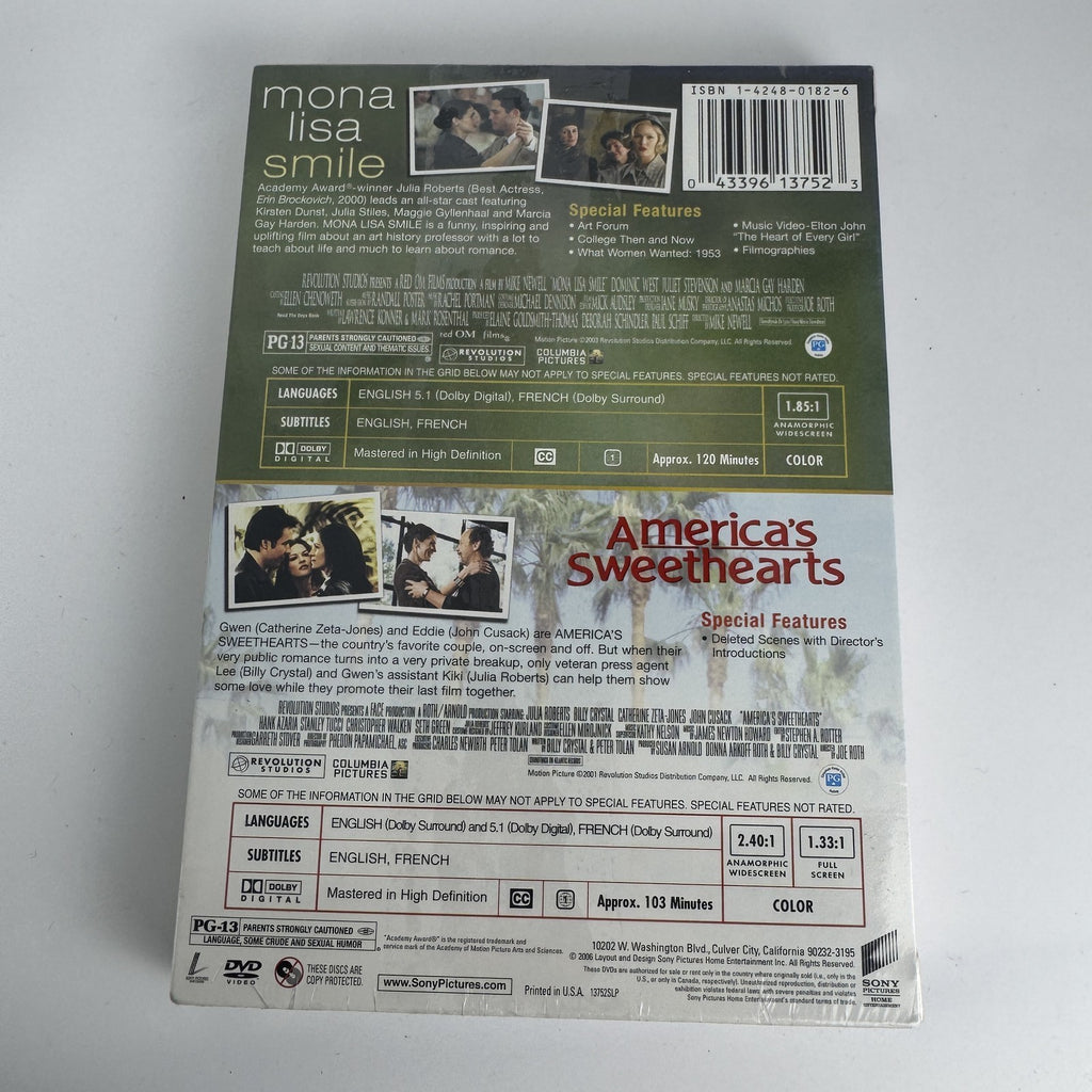 Brand new factory sealed 4-pack DVD bundle featuring Love Me Tender, Magic Mike XXL, Mona Lisa Smile, and Fidel documentary.