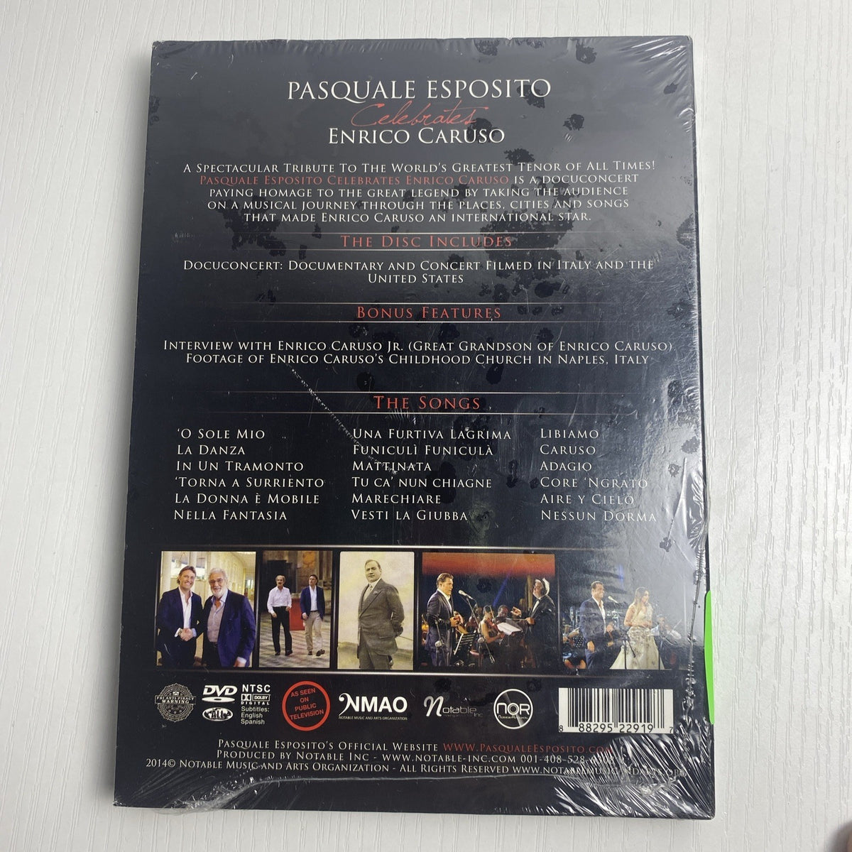 Set of 4 brand new factory sealed DVDs including Doctor Who Tom Baker, Red Skelton, Nikon photography, and Enrico Caruso