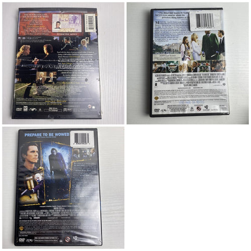 Brand new 3-DVD lot featuring factory-sealed copies of The Dark Knight, The Blind Side, and The Bachelor.