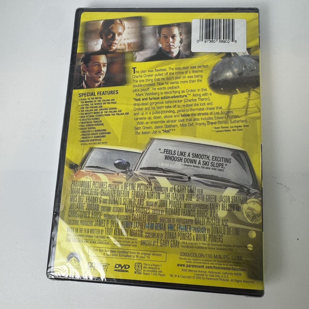 Set of 4 factory-sealed brand new movie DVDs including The Italian Job Special Collector's Edition and foreign film titles.