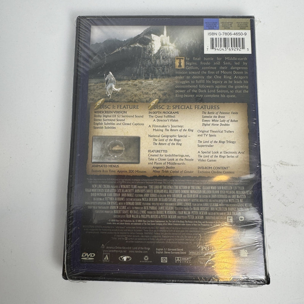 Brand new factory sealed 4-movie DVD lot featuring Lord of the Rings, Matrix sequels, and Doris Day double feature