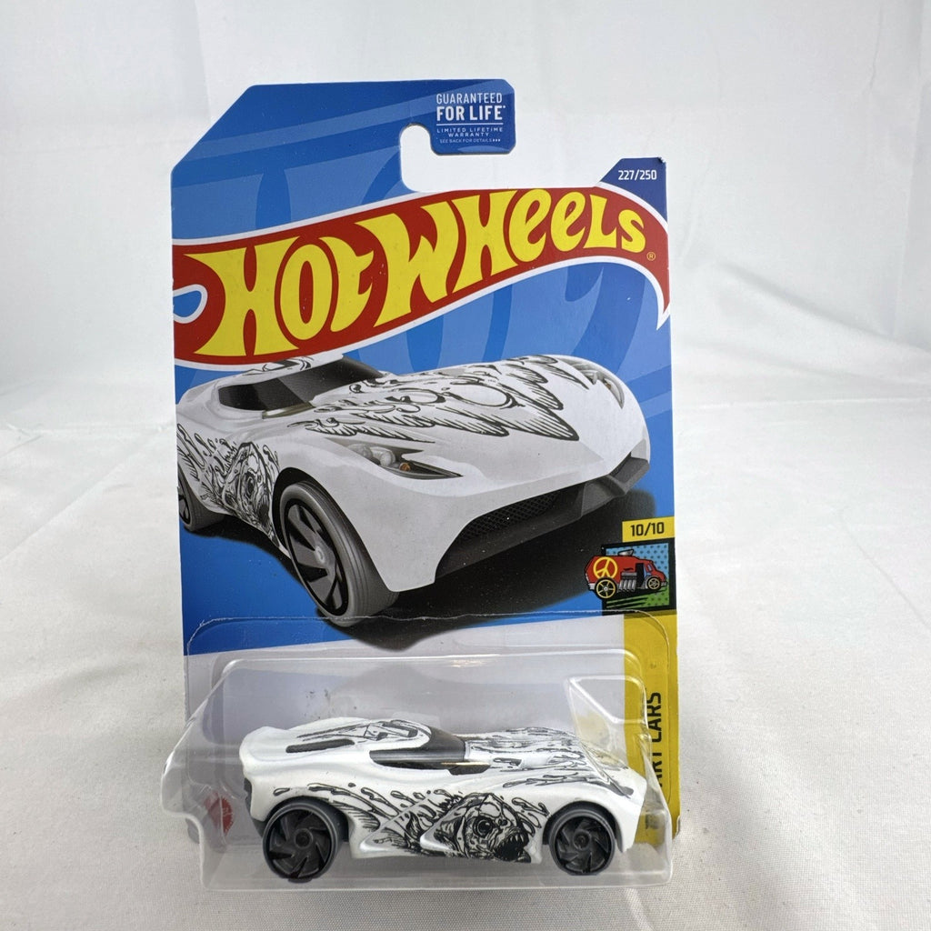 Hot Wheels HW Art Cars 9 diecast car lot including Raijin Express Humvee and 70s Van factory sealed on original cards