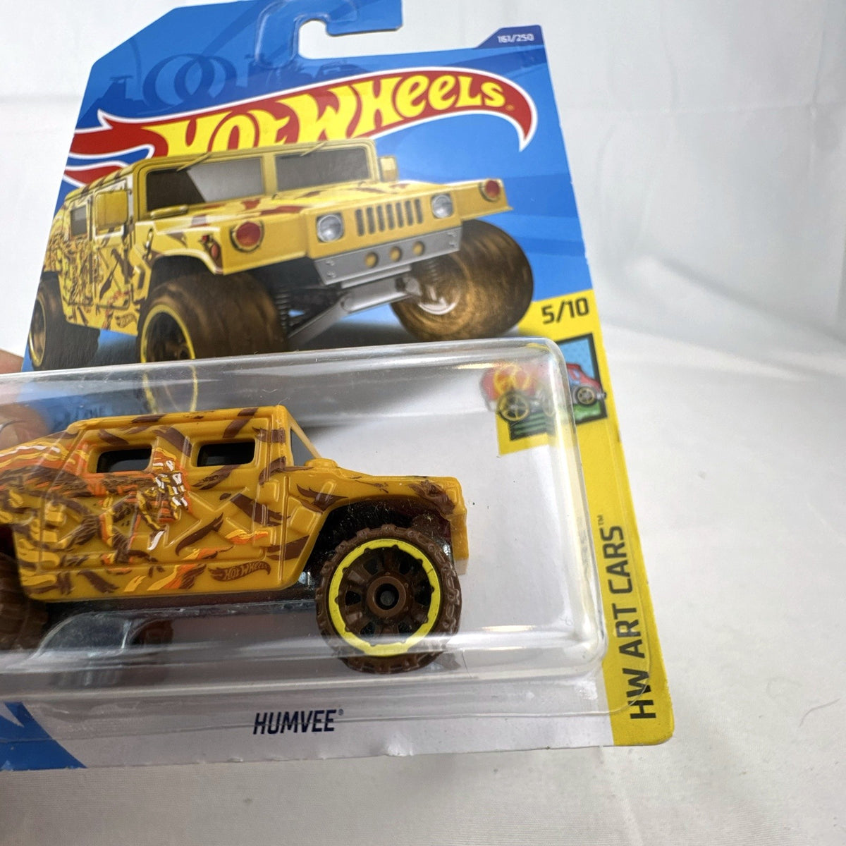 Hot Wheels HW Art Cars 9 diecast car lot including Raijin Express Humvee and 70s Van factory sealed on original cards