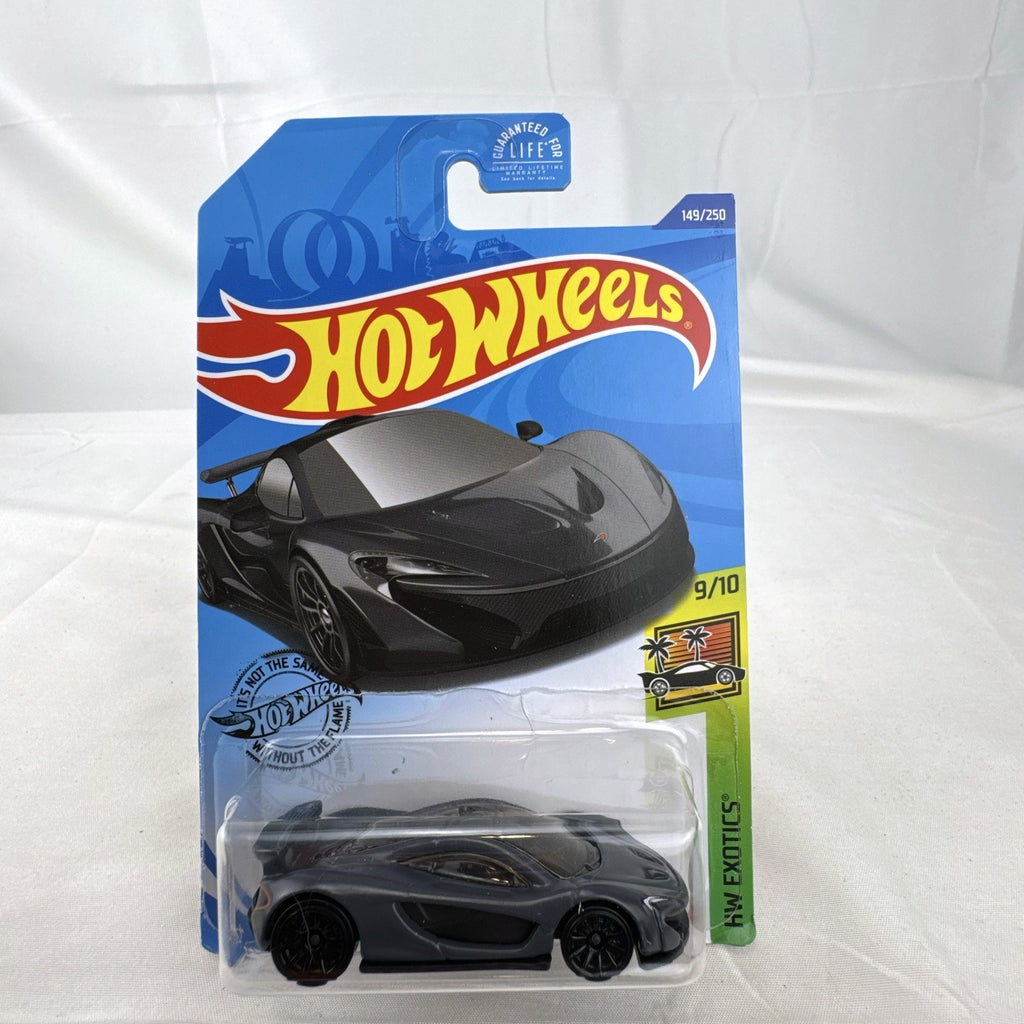 Hot Wheels HW Exotics 1:64 scale diecast 9-car hypercar lot including McLaren, Koenigsegg, and Pagani, factory sealed on card.