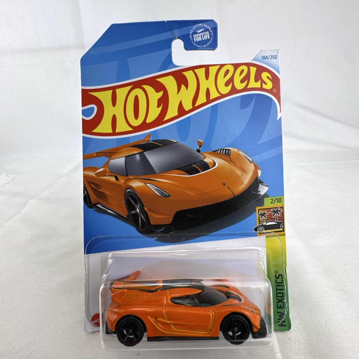 Hot Wheels HW Exotics 1:64 scale diecast 9-car hypercar lot including McLaren, Koenigsegg, and Pagani, factory sealed on card.