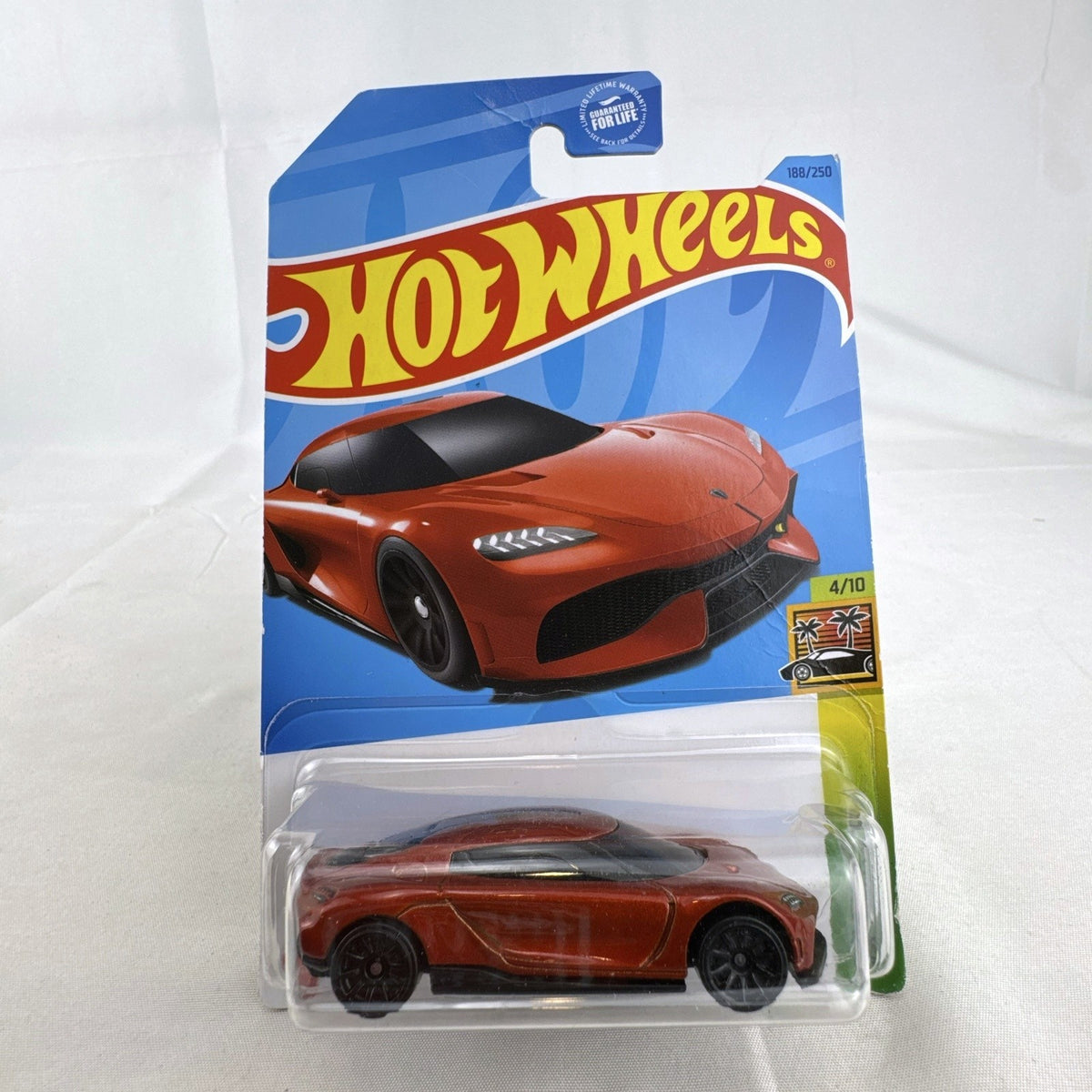 Hot Wheels HW Exotics 1:64 scale diecast 9-car hypercar lot including McLaren, Koenigsegg, and Pagani, factory sealed on card.