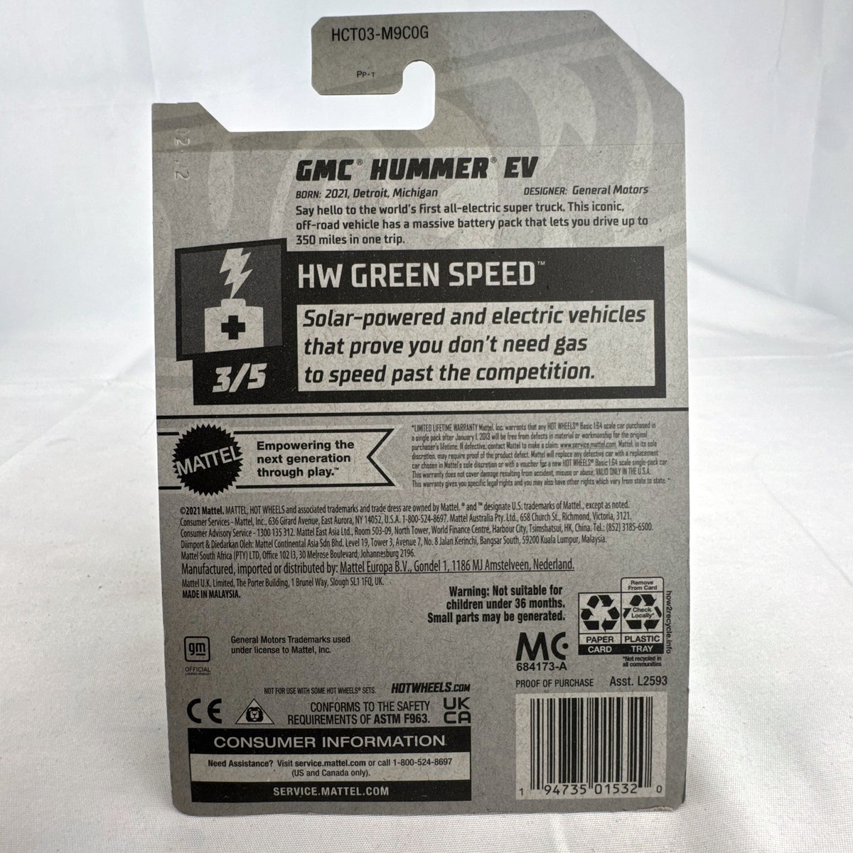 Set of 7 factory-sealed Hot Wheels HW Green Speed 1:64 diecast cars including GMC Hummer EV and Czinger 21C