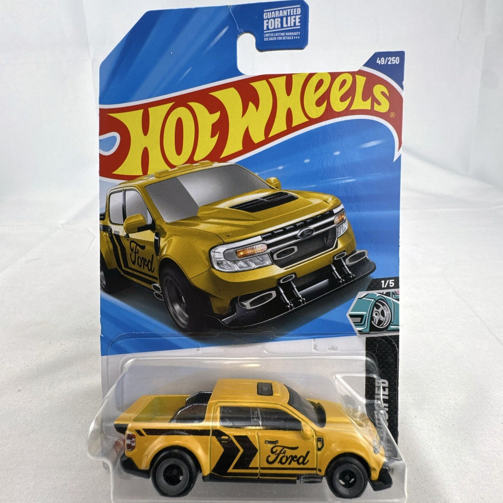 Hot Wheels HW Modified series 1:64 scale diecast 8-car lot featuring custom tuner trucks and widebody muscle cars