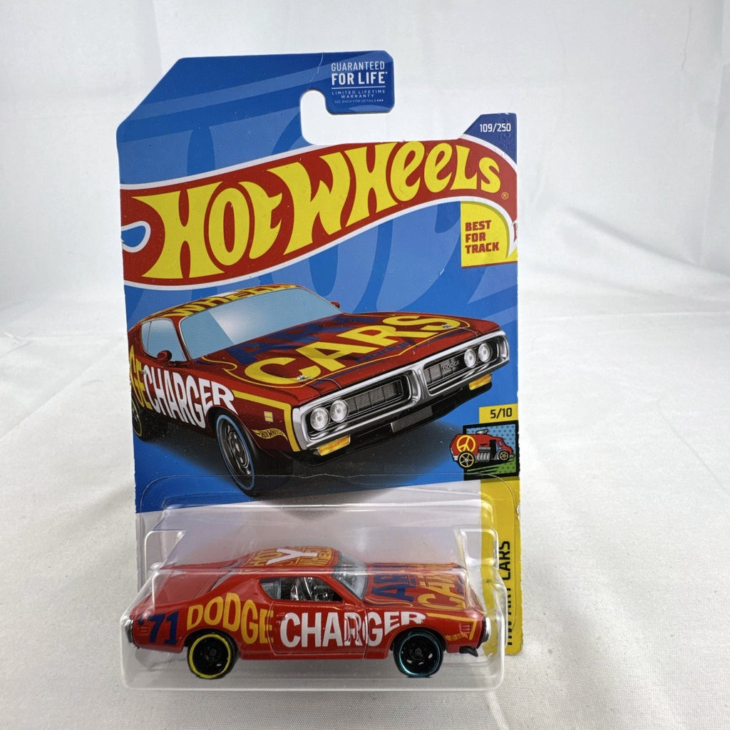 Hot Wheels 1:64 scale HW Art Cars 6-car diecast lot including DeLorean and Dodge Charger in original blister packs
