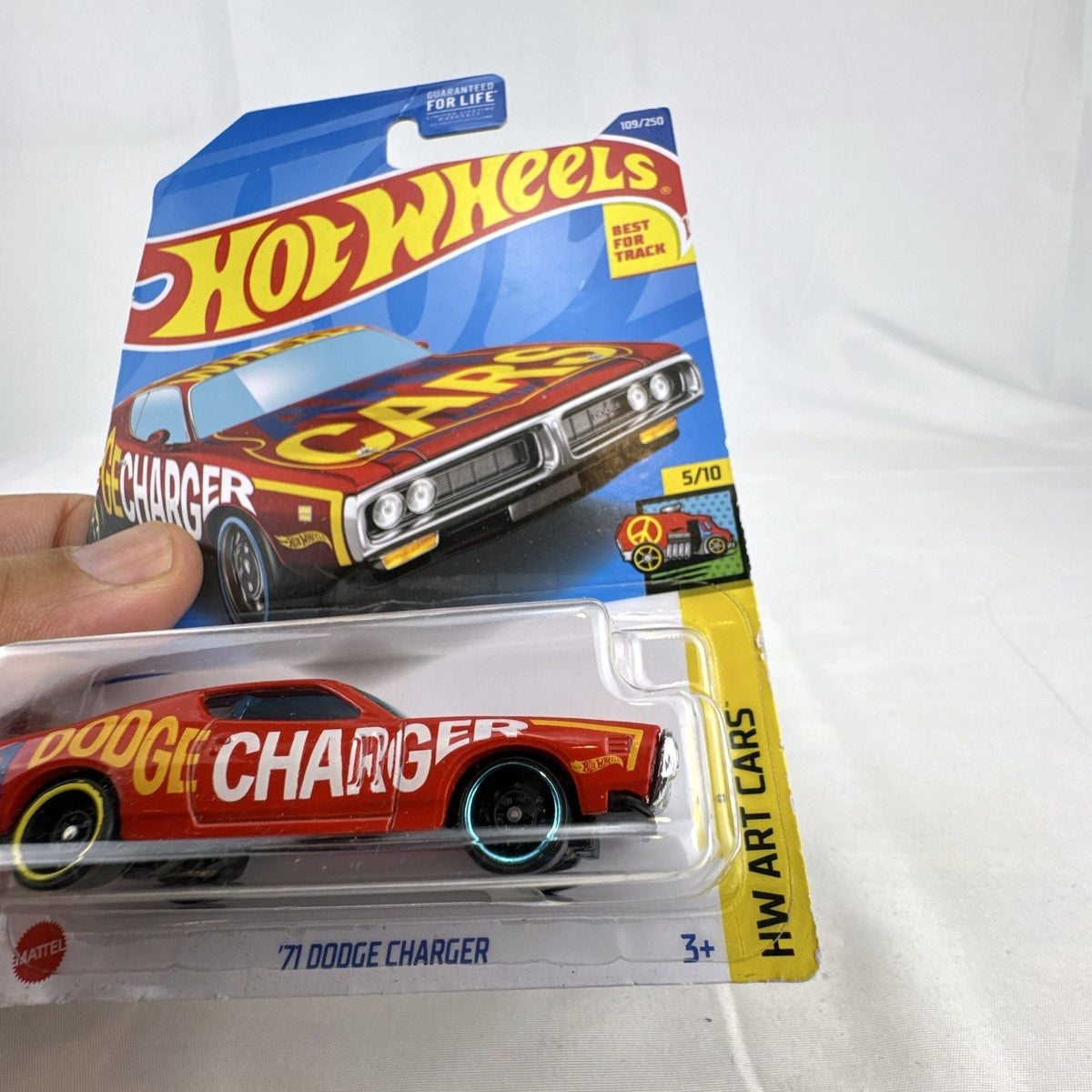 Hot Wheels 1:64 scale HW Art Cars 6-car diecast lot including DeLorean and Dodge Charger in original blister packs