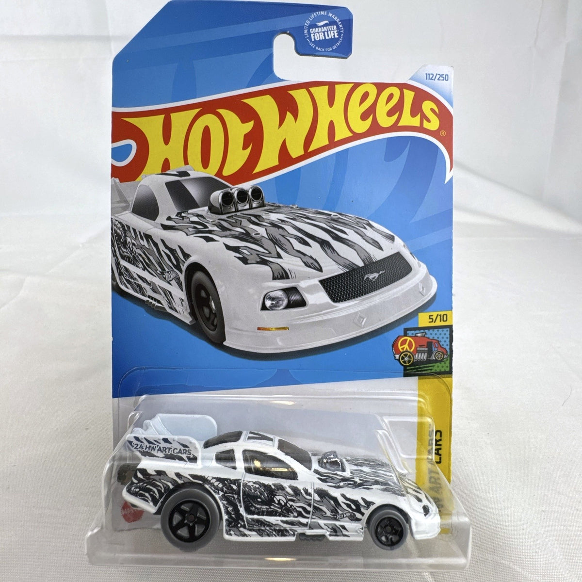 Hot Wheels 1:64 scale HW Art Cars 6-car diecast lot including DeLorean and Dodge Charger in original blister packs