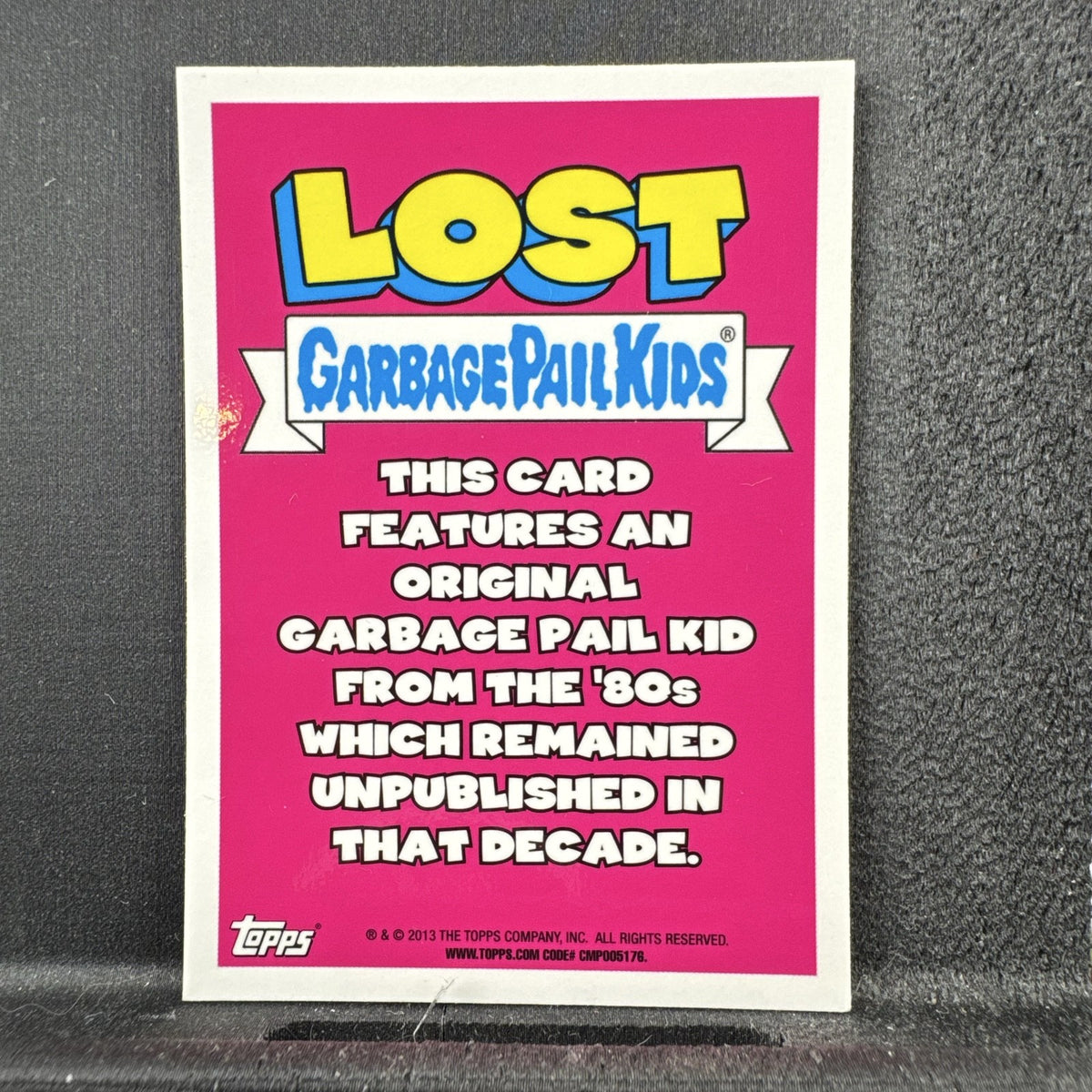 2013 Topps Garbage Pail Kids Chrome Lost GPK Grape VI L9b sticker card