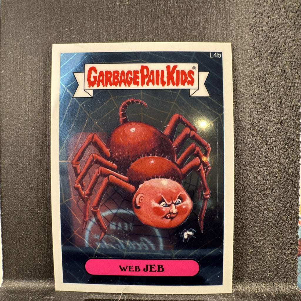 2013 Topps Garbage Pail Kids Chrome Lost GPK #L4b Web Jeb sticker card