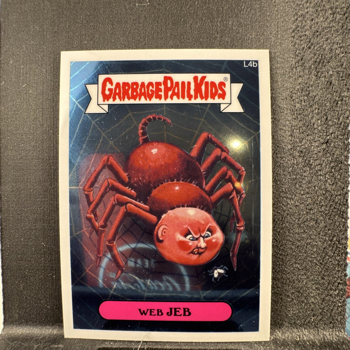 2013 Topps Garbage Pail Kids Chrome Lost GPK #L4b Web Jeb sticker card