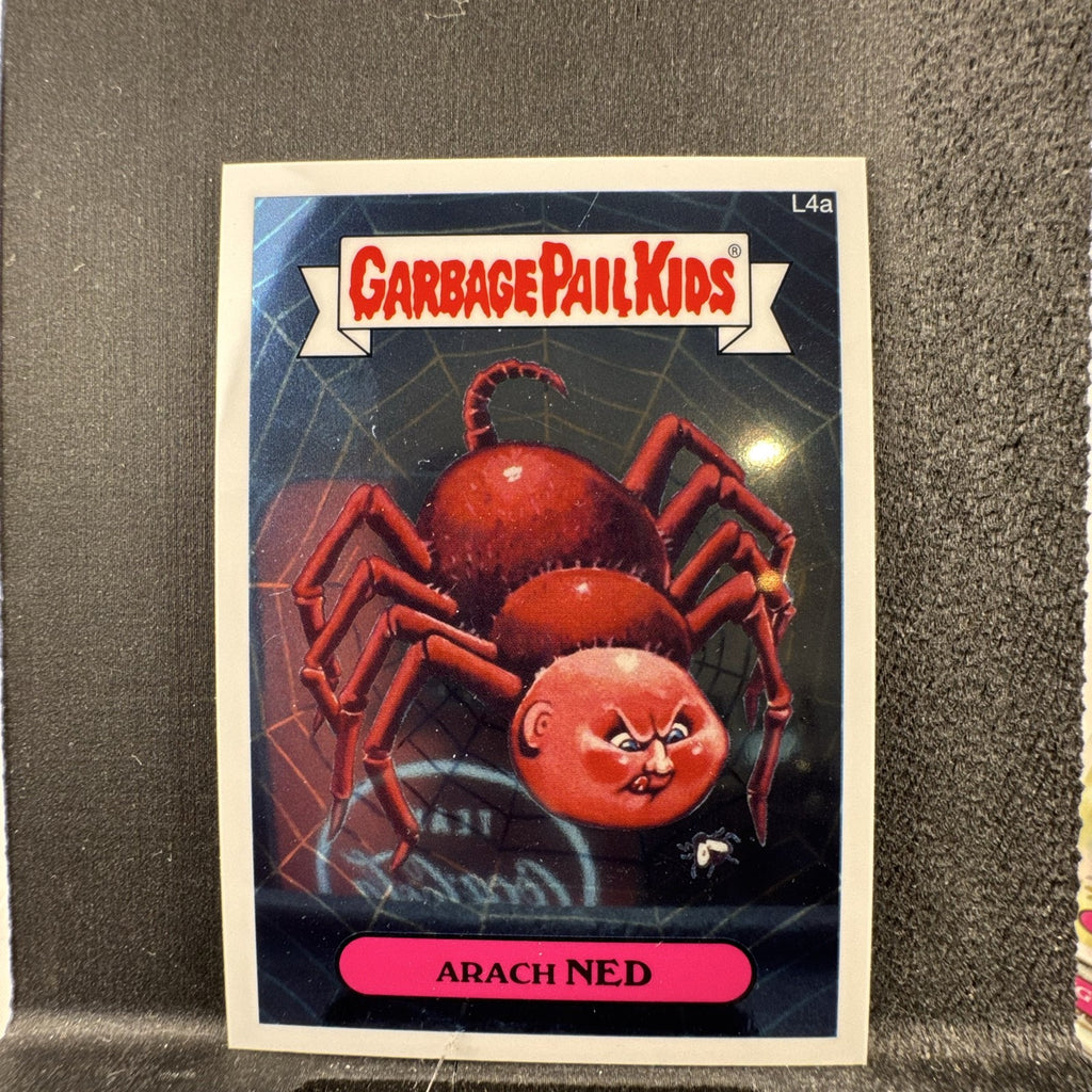 2013 Topps Garbage Pail Kids Chrome Lost GPK Arach Ned #L4a spider insert trading card