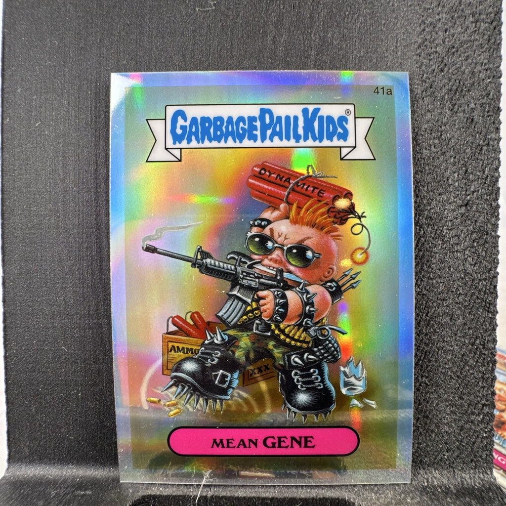 2013 Topps Garbage Pail Kids Chrome Series 1 Mean Gene 41a Refractor trading card