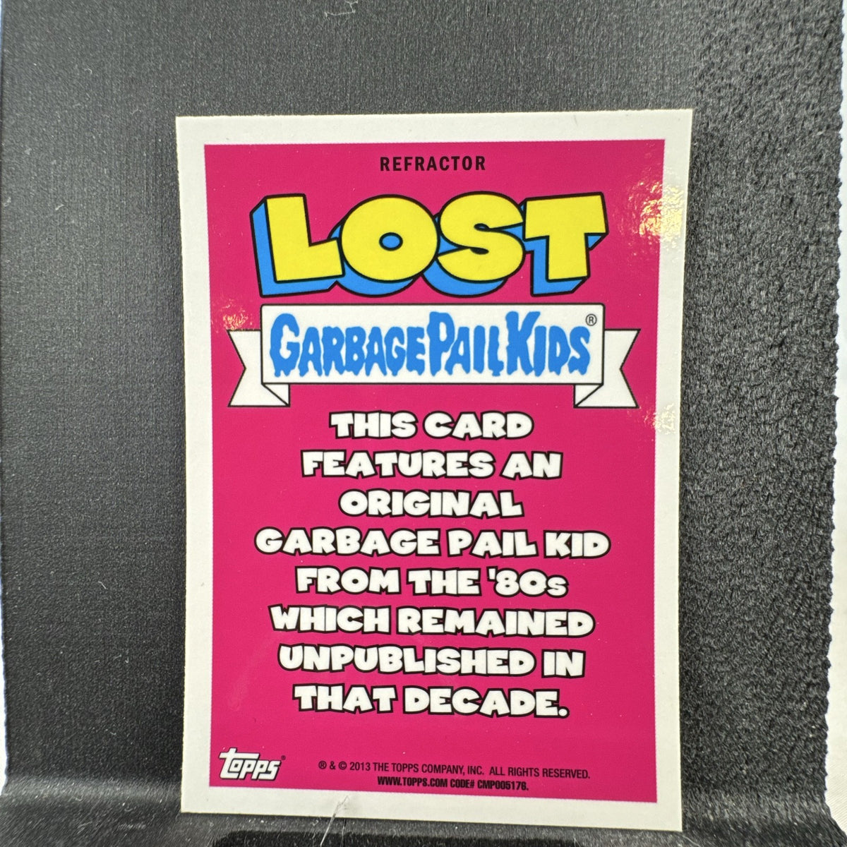 2013 Topps Garbage Pail Kids Chrome Will Hung L14b Prism Refractor trading card front
