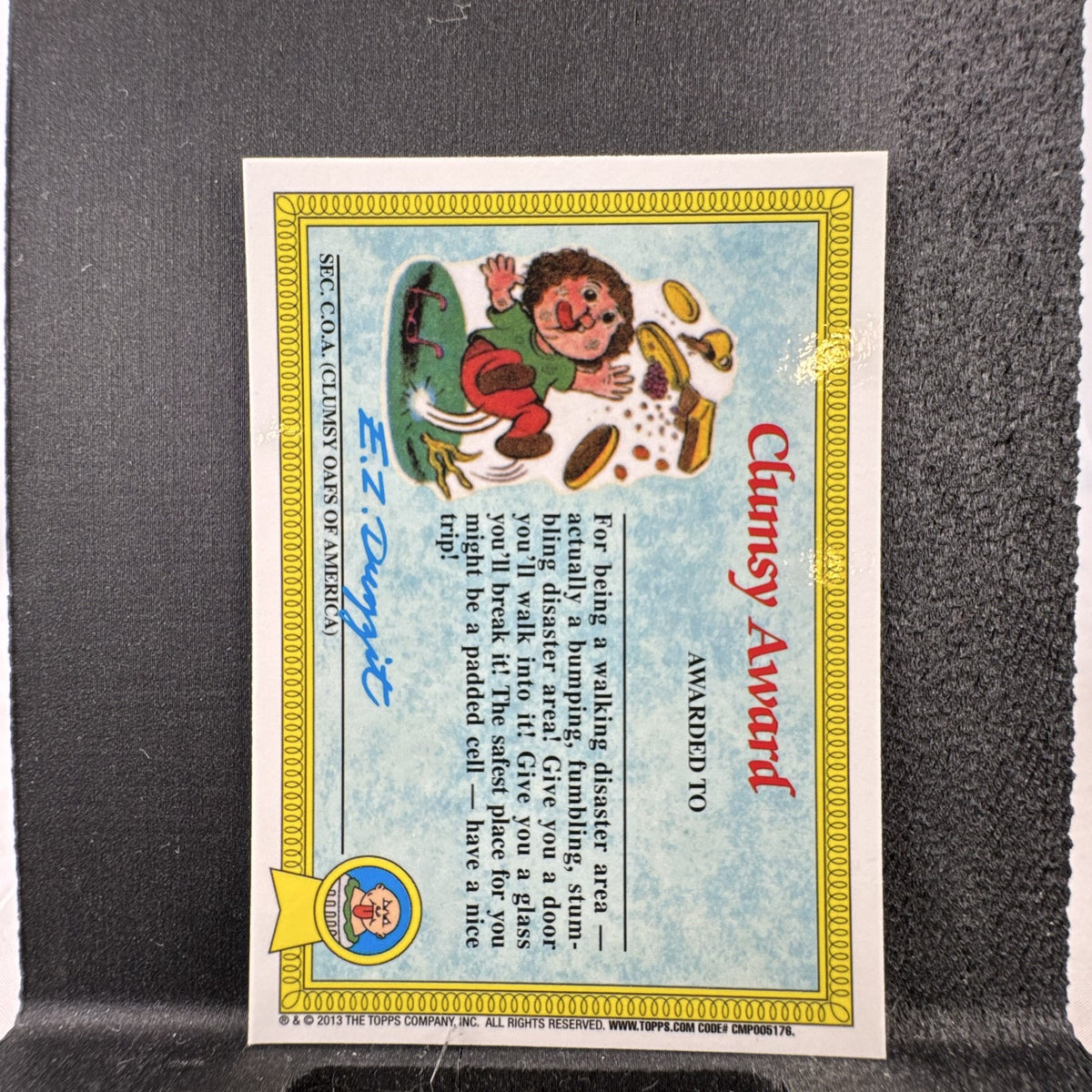 2013 Topps Garbage Pail Kids Chrome Series 1 Swell Mel 20a sticker card front