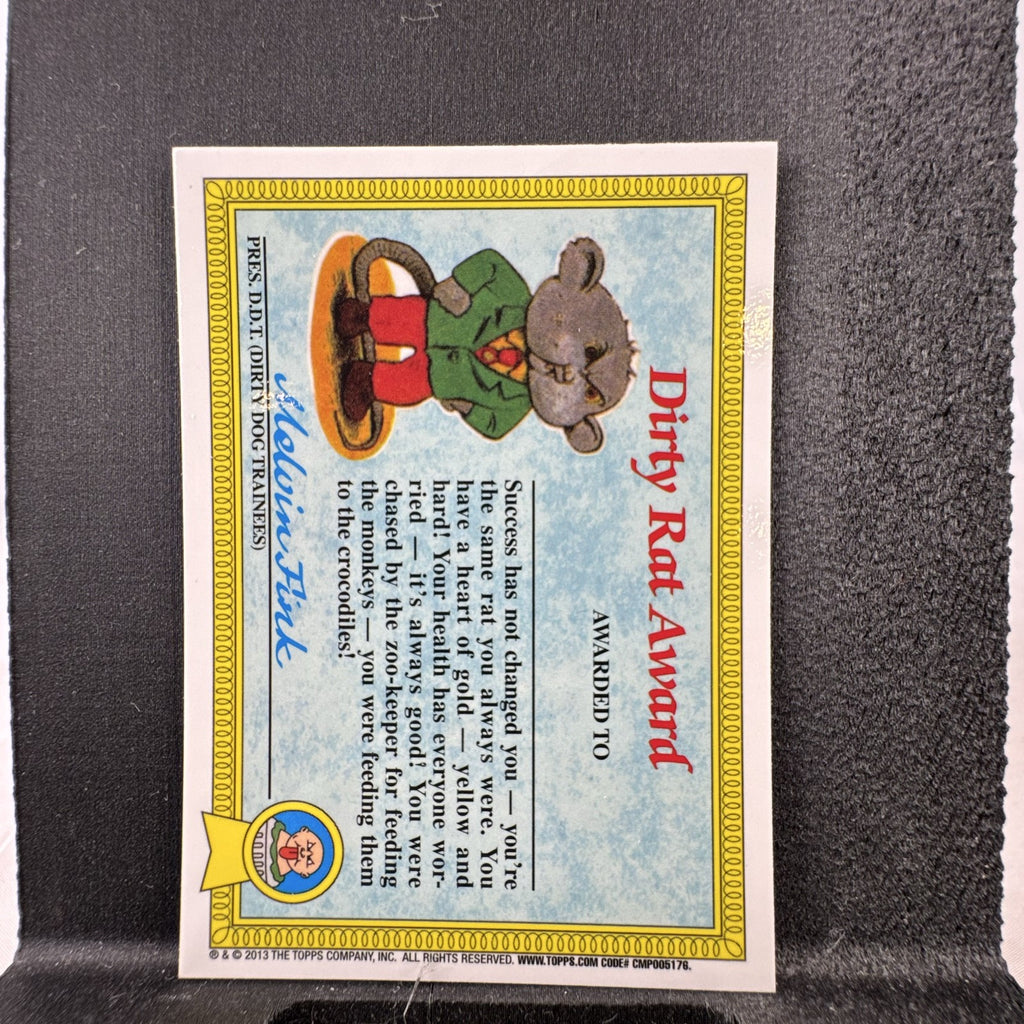Topps 2013 Garbage Pail Kids Chrome Series 1 Tee-Vee Stevie 10a metallic sticker trading card