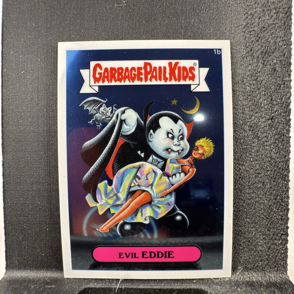 Topps 2013 Garbage Pail Kids Chrome Evil Eddie 1b glossy sticker card
