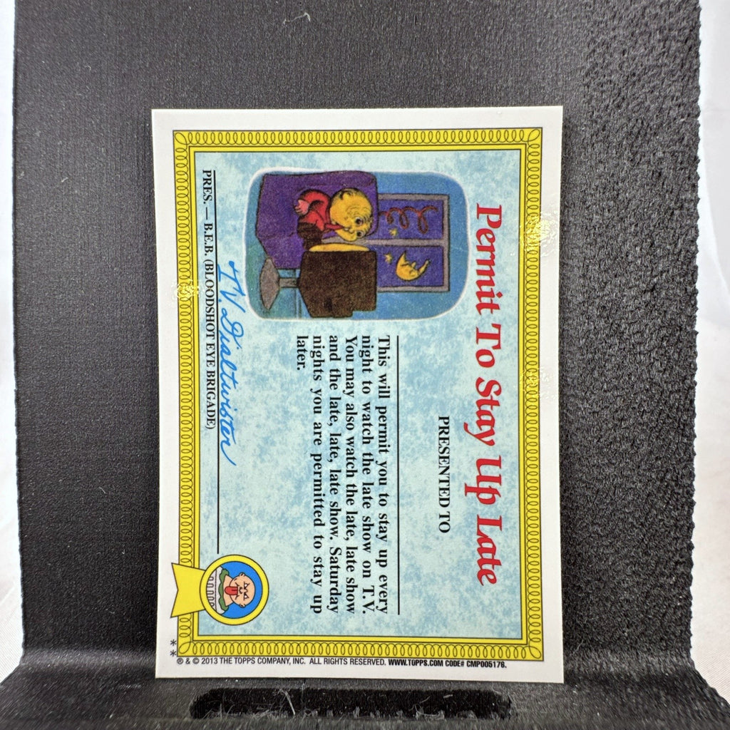 Topps 2013 Garbage Pail Kids Chrome Evil Eddie 1b glossy sticker card