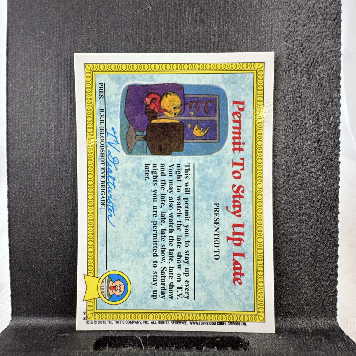 Topps 2013 Garbage Pail Kids Chrome Evil Eddie 1b glossy sticker card