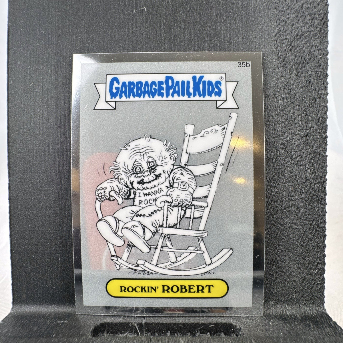 2013 Topps Garbage Pail Kids Chrome card 35b Rockin' Robert Pencil Art insert by John Pound
