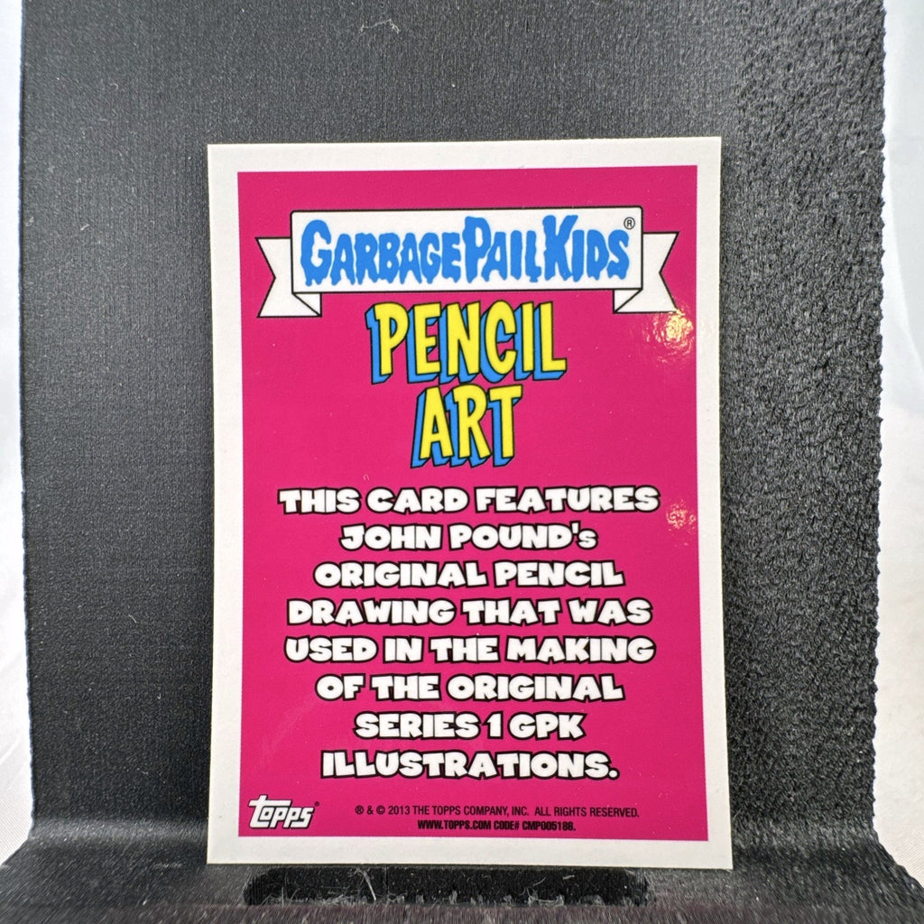2013 Topps Garbage Pail Kids Chrome card 35b Rockin' Robert Pencil Art insert by John Pound