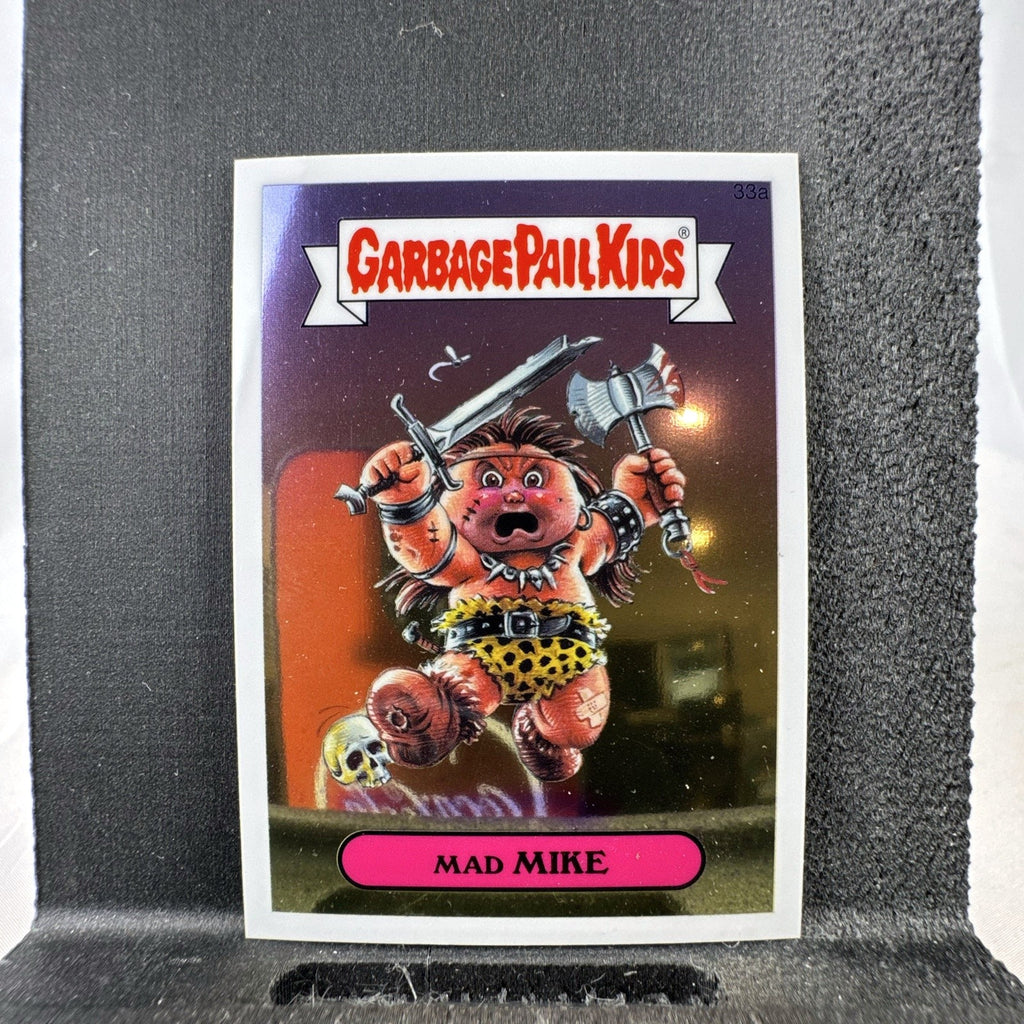 2013 Topps Garbage Pail Kids Chrome Series 1 Mad Mike sticker card number 33a front view