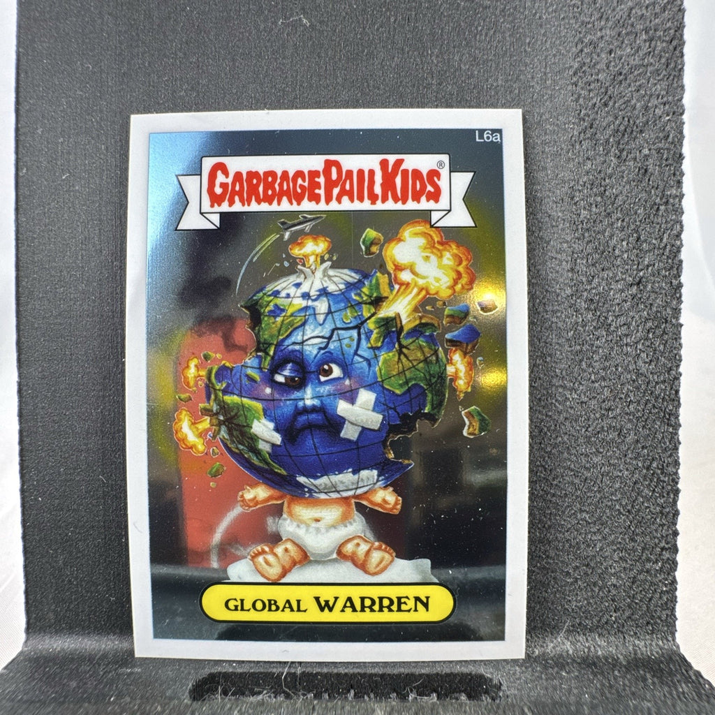 2013 Topps Garbage Pail Kids Chrome Lost GPK Global Warren #L6a insert trading card