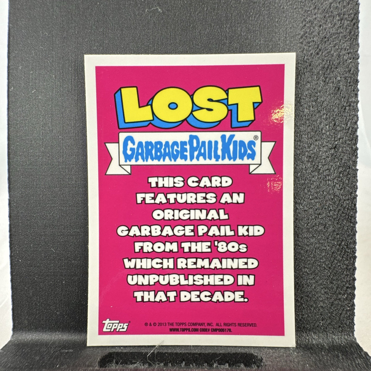 2013 Topps Garbage Pail Kids Chrome Lost GPK Global Warren #L6a insert trading card