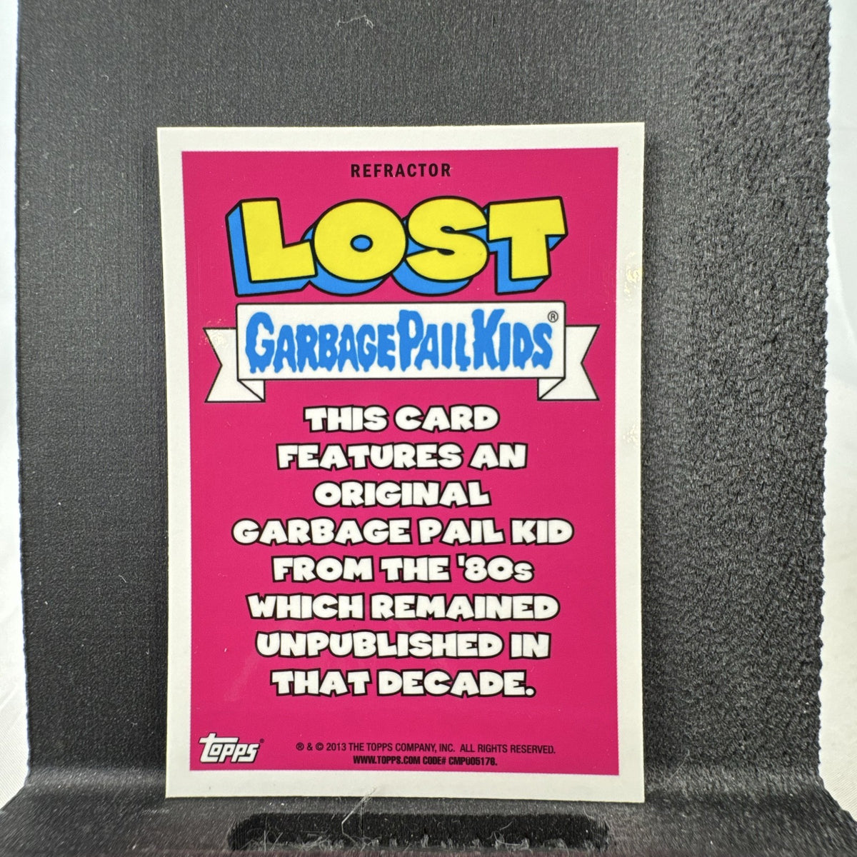 Topps 2013 Garbage Pail Kids Chrome Finger-Paintin' Fifi Lost GPK refractor trading card L10a