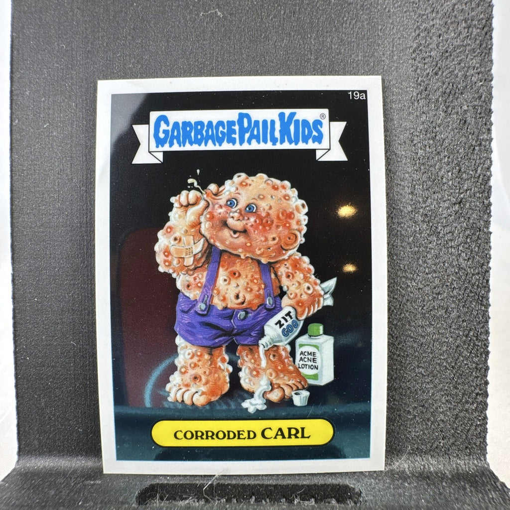 2013 Topps Garbage Pail Kids Chrome Series 1 Corroded Carl base sticker card #19a