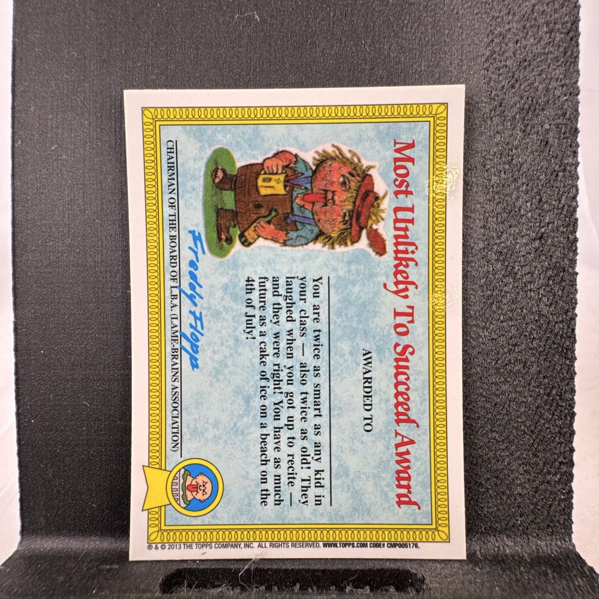 2013 Topps Garbage Pail Kids Chrome Series 1 Corroded Carl base sticker card #19a
