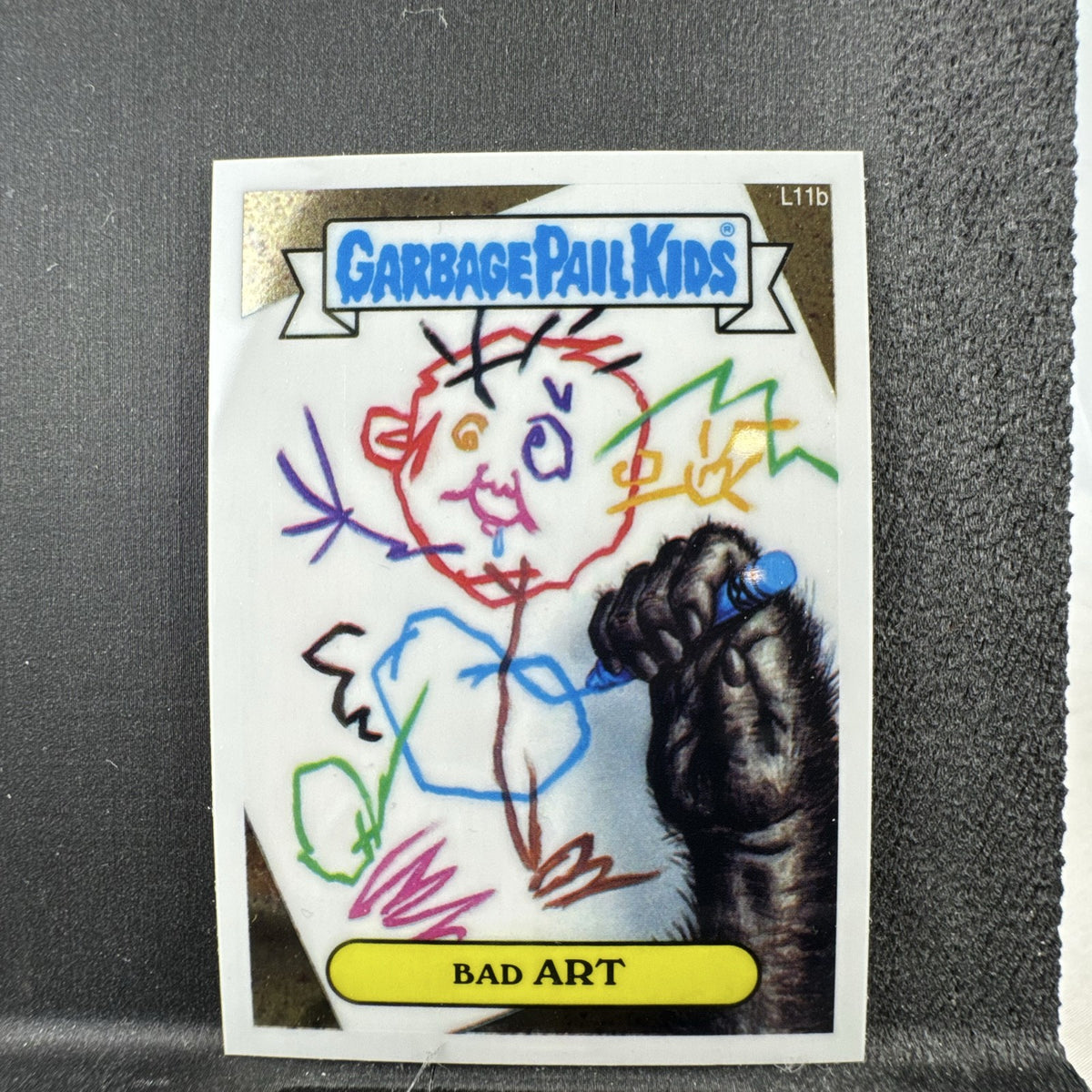 Topps Garbage Pail Kids Chrome Lost GPK Bad Art L11b insert sticker card