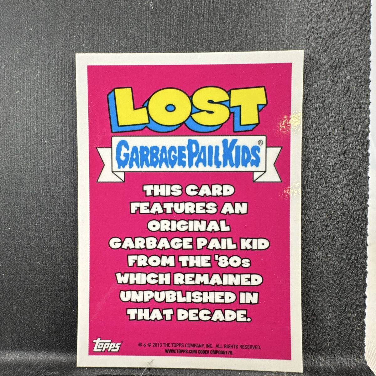 Topps Garbage Pail Kids Chrome Lost GPK Bad Art L11b insert sticker card