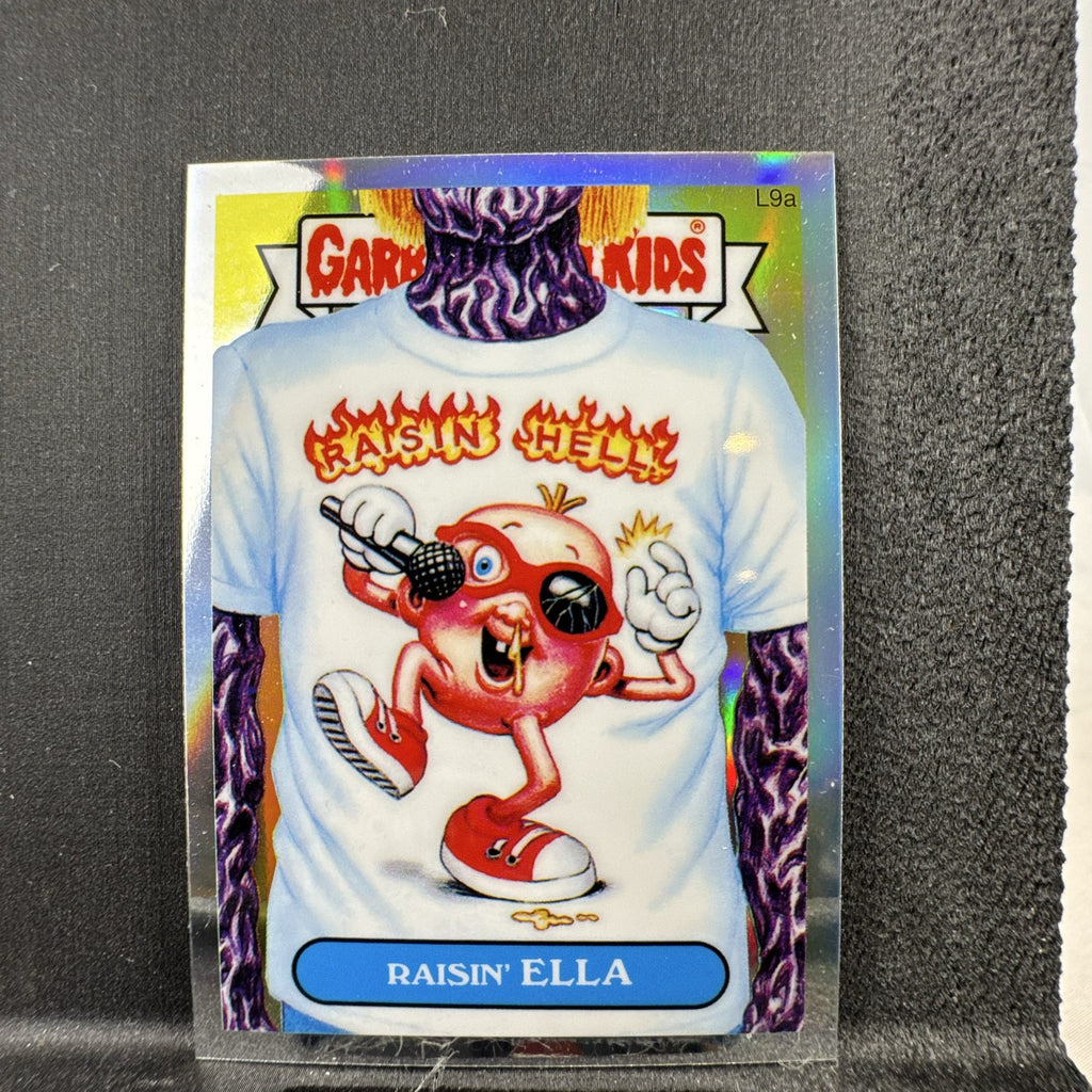 2013 Topps Chrome Lost Garbage Pail Kids Raisin' Ella L9a refractor trading card