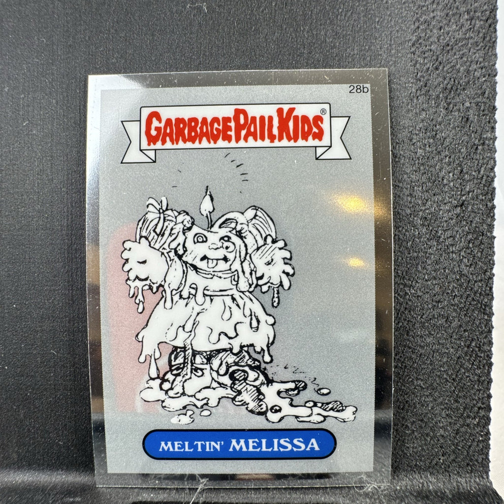 2013 Topps Garbage Pail Kids Chrome Pencil Art insert card 28b Meltin' Melissa by John Pound