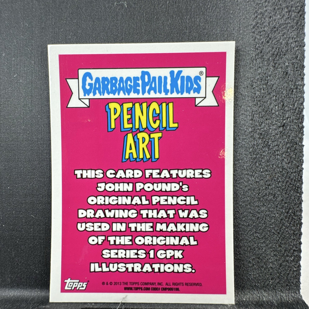 2013 Topps Garbage Pail Kids Chrome Pencil Art insert card 28b Meltin' Melissa by John Pound