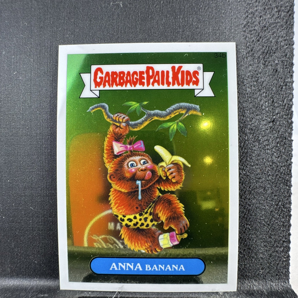2013 Topps Garbage Pail Kids Chrome Series 1 Anna Banana sticker card number 34b