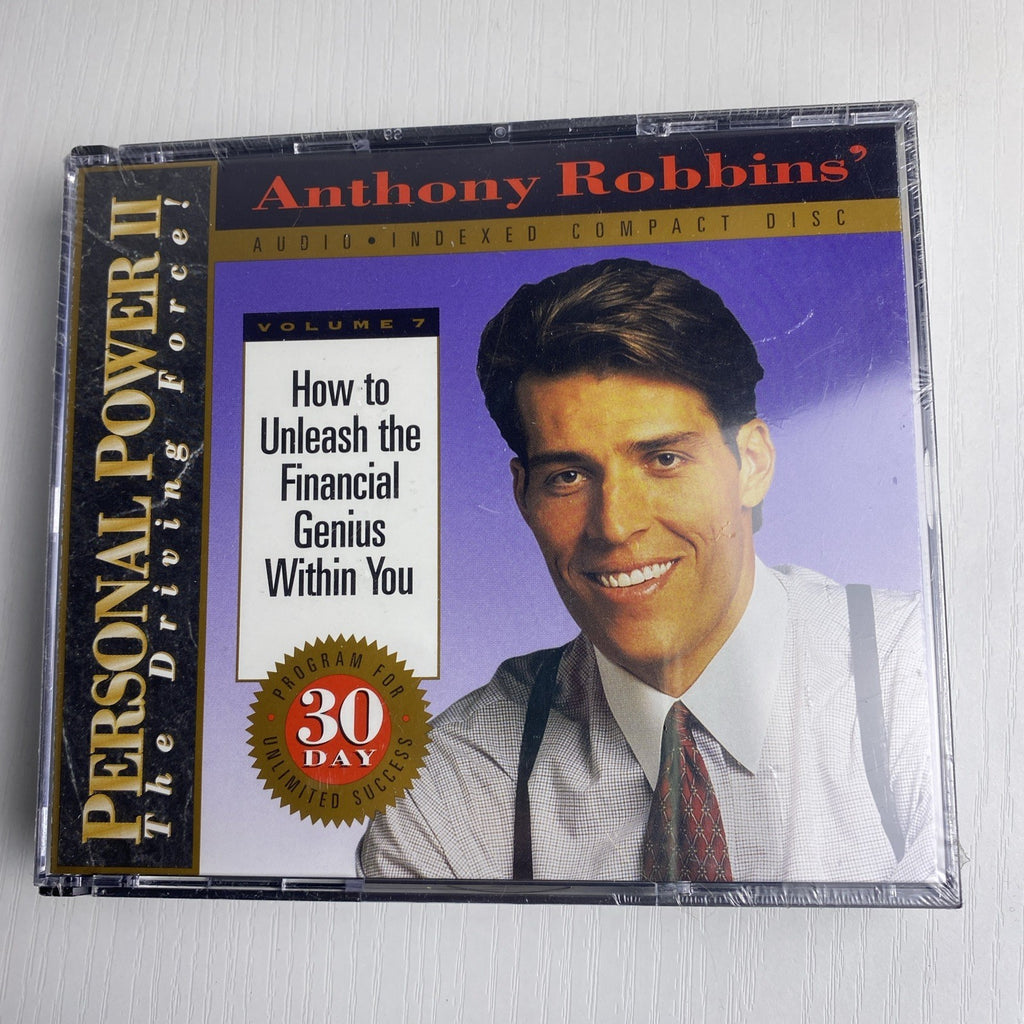 Sealed 1996 Anthony Robbins Personal Power II Volume 7 Financial Genius audio CD in jewel case
