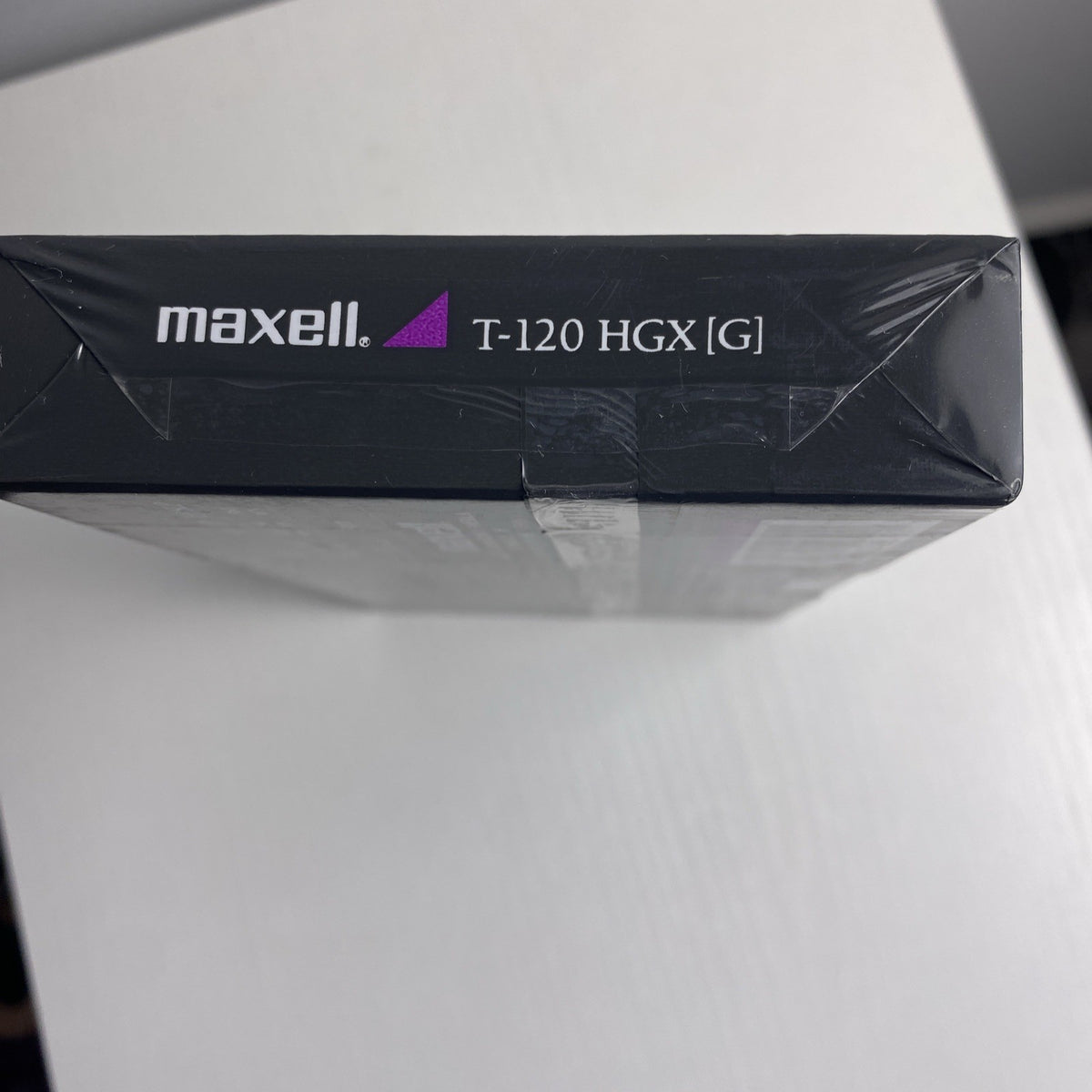 Factory sealed Maxell T-120 HGX Gold Special Event blank VHS videocassette in original shrink wrap sleeve packaging