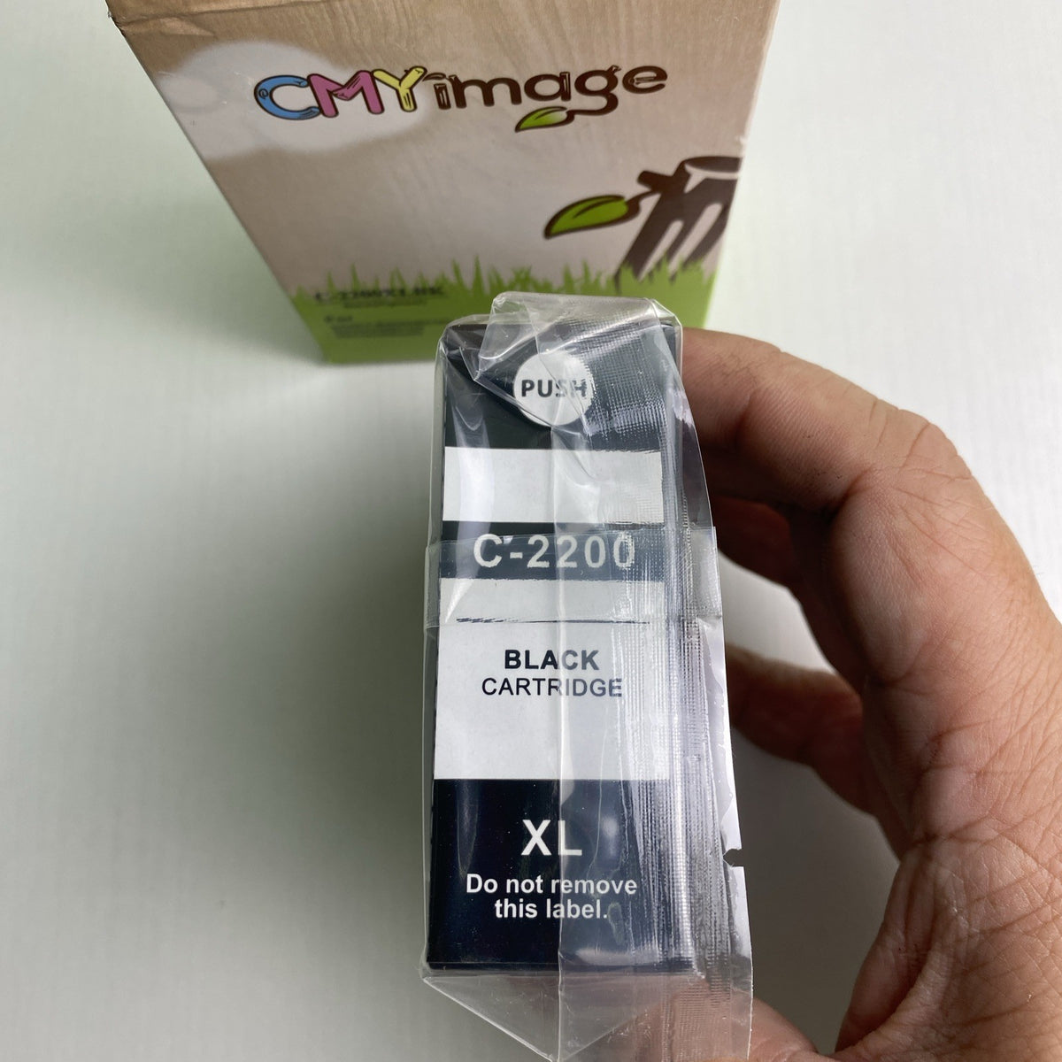 CMYimage black pigment ink cartridge for Canon MAXIFY printers, factory sealed in original plastic