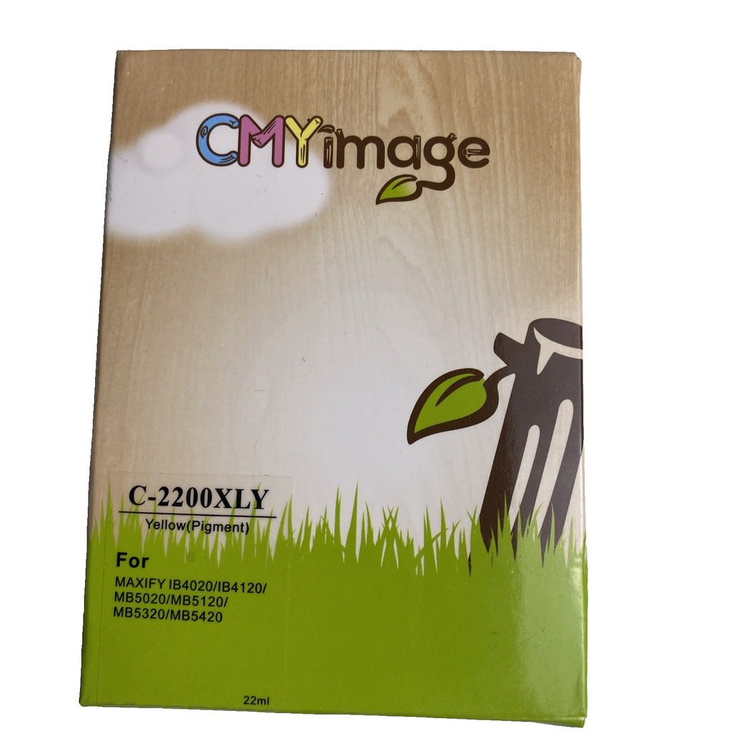 CMYimage yellow pigment ink cartridge XL 22ml in open box for Canon MAXIFY printers