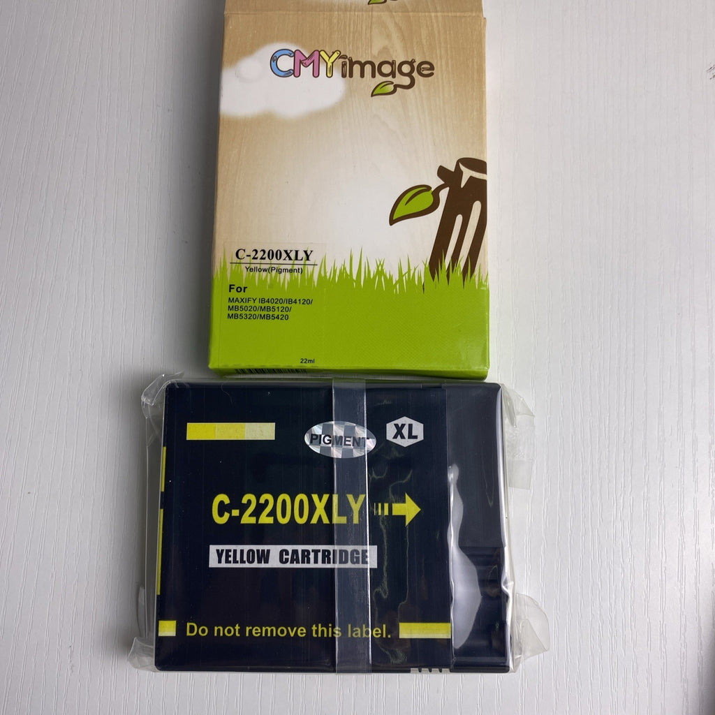 CMYimage yellow pigment ink cartridge XL 22ml in open box for Canon MAXIFY printers