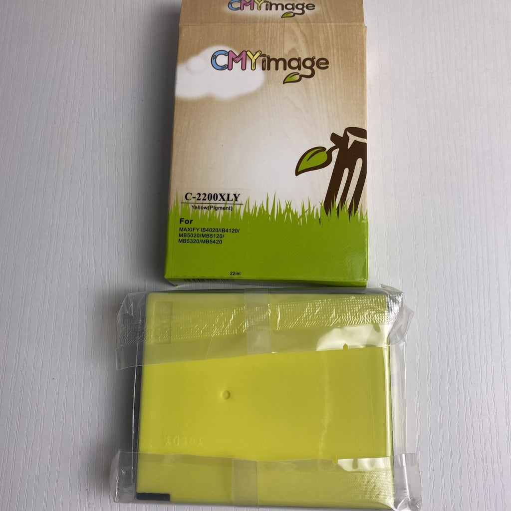 CMYimage yellow pigment ink cartridge XL 22ml in open box for Canon MAXIFY printers