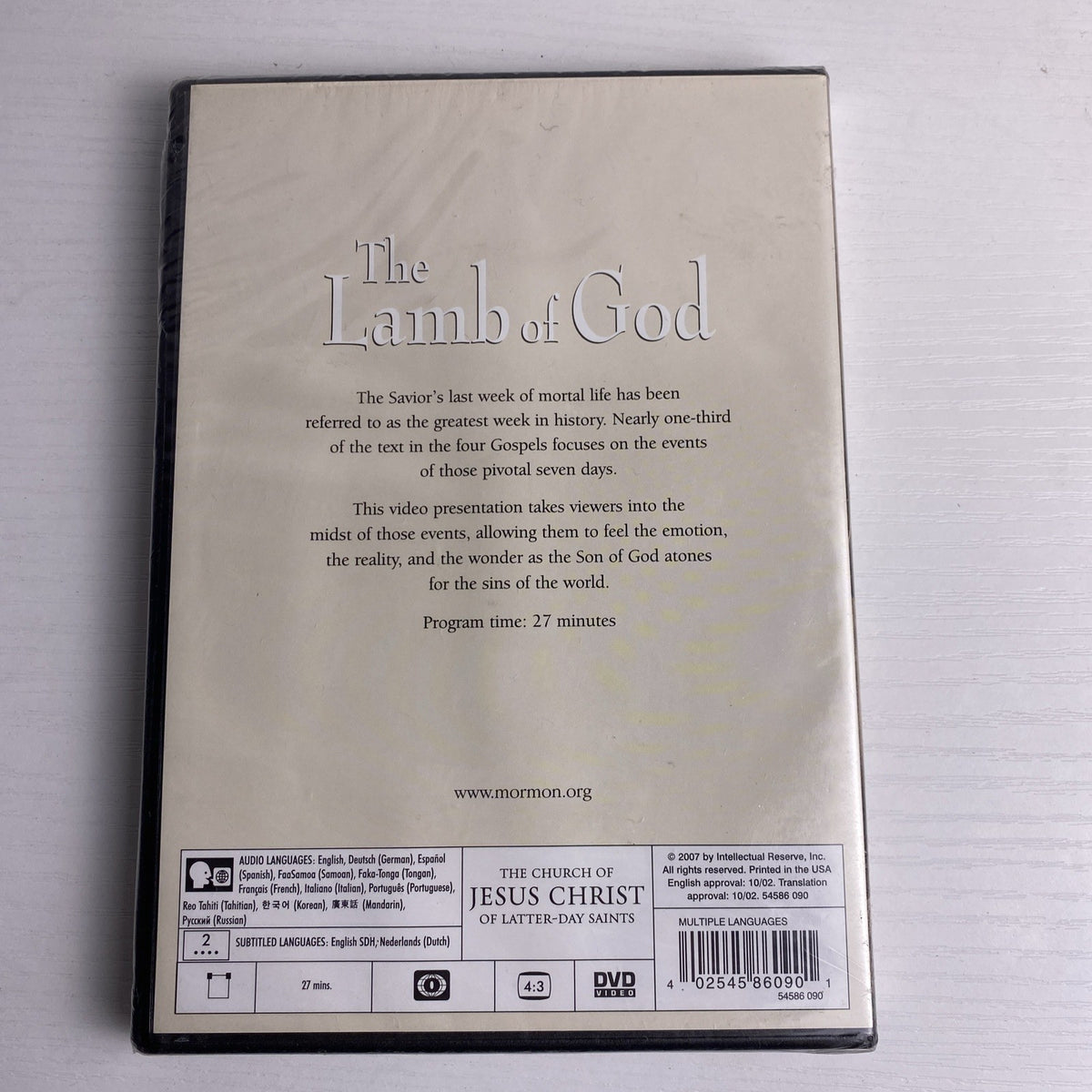 The Lamb of God 2007 LDS Church Easter devotional DVD in original factory shrink wrap